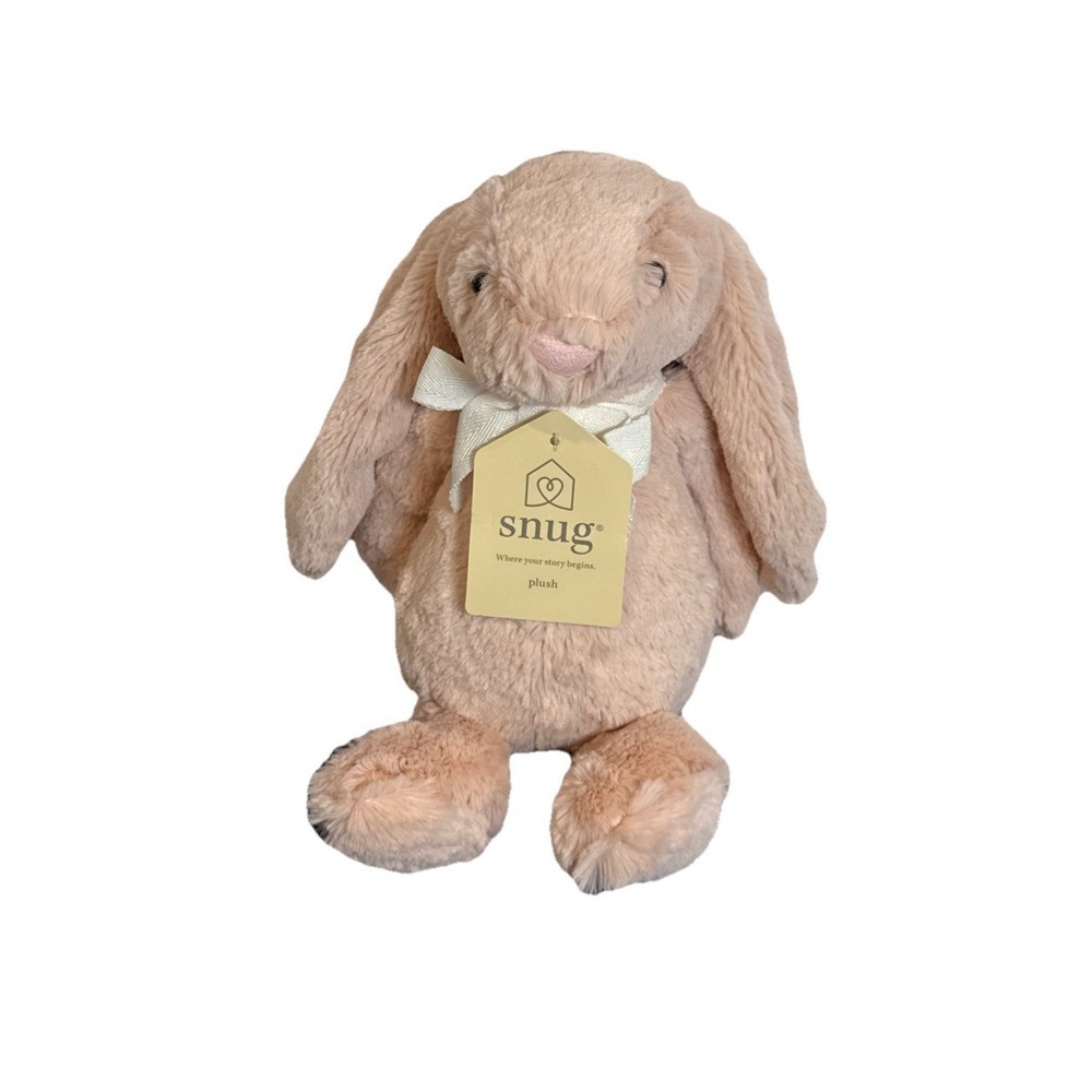 New Snug Pink Baby Bunny Rabbit Lovey Plush Newborn Stuffed Animal Companion Toy